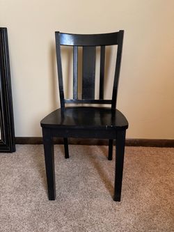 Black wood side chair