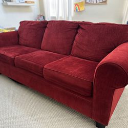 Sofa In Cranberry Color