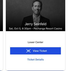Jerry Seinfeld At Pechanga - Lower center - This Saturday!
