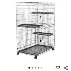Brand new large cat cage on wheels. Everything is new, the wheels trays etc. Would be nice for a rescue. 