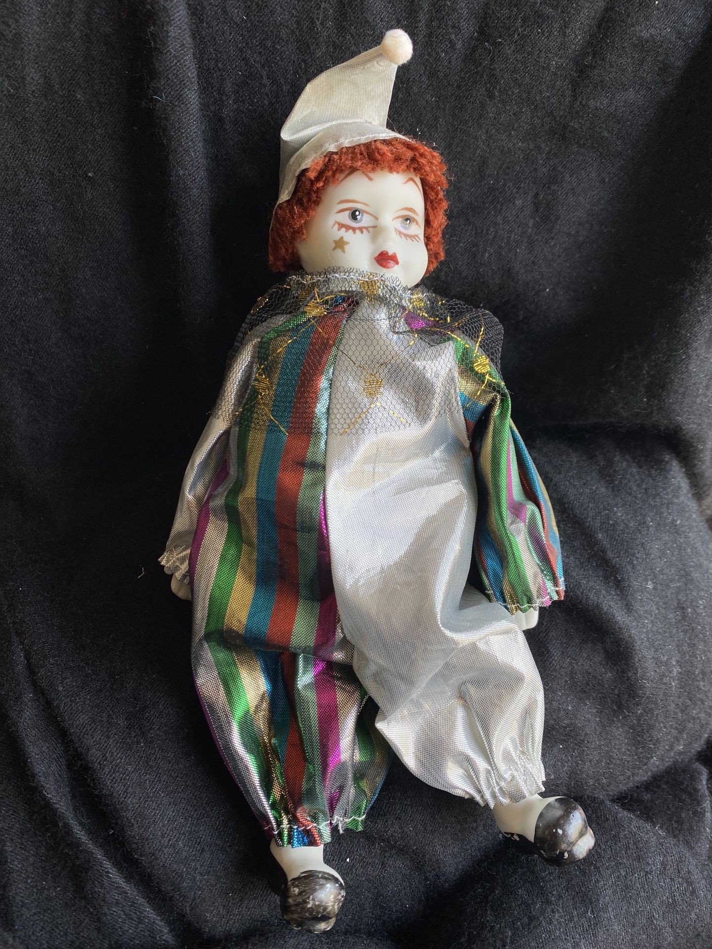 Vintage Cute Clown moveable hands & legs unused