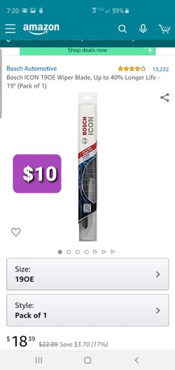 Bosch ICON 19OE Wiper Blade, Up to 40% Longer Life - 19" (Pack of 1)