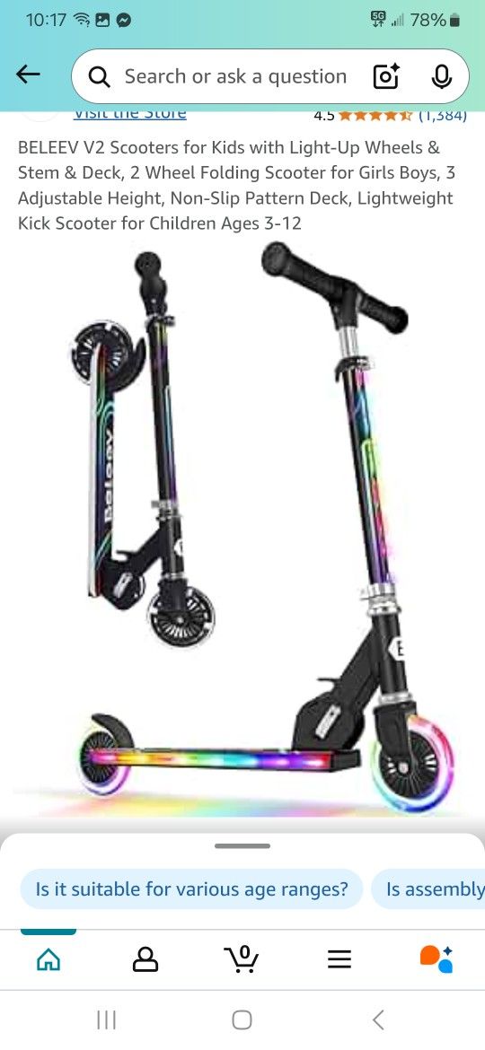 Kids Scooter New In Box Pick Up In Pomona $45