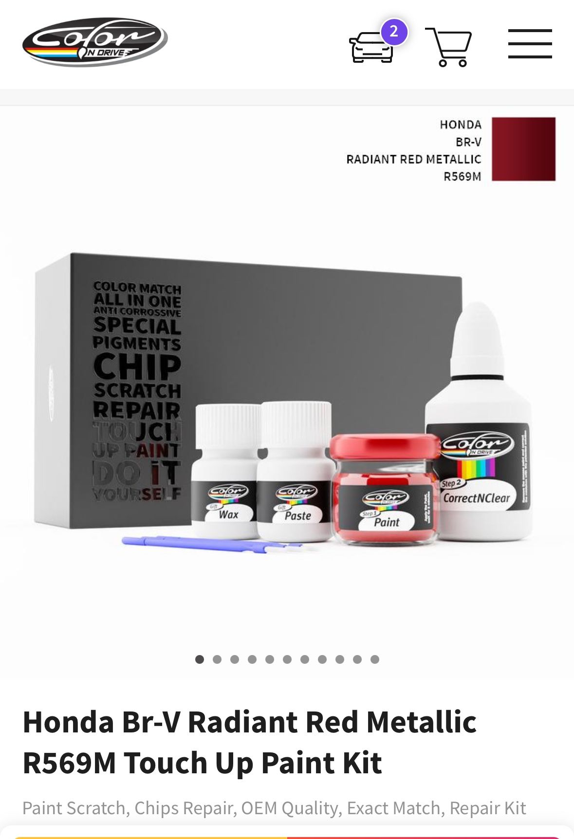 Honda Radiant Red Touch Up Paint Kit Unopened And Extra Bottle 