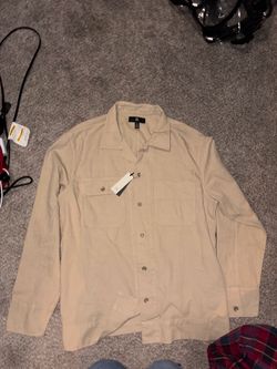 Banana republic tan button up shirt