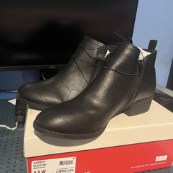 Sun + Stone Ankle Booties, Black 