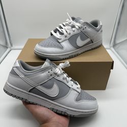Clean White/Grey Nike Dunk size 8m!