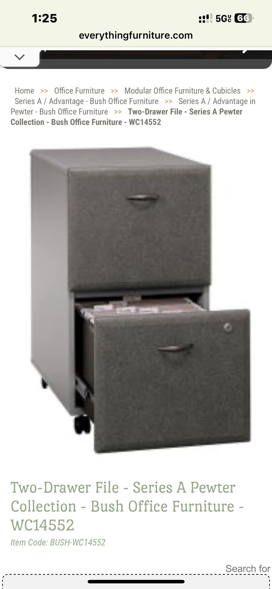 Bush Two Drawer File