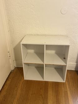 White ikea  Shelf For Shoes Or Folded Garments 4 spaces