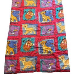 Disney Lion King Twin Comforter Blanket Sheet Reversible Complete Vintage 90s