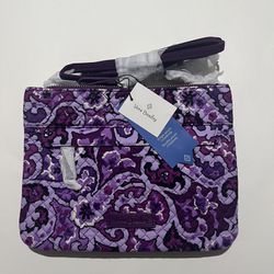 Vera Bradley RFID Purple Tapestry Pattern Crossbody Bag