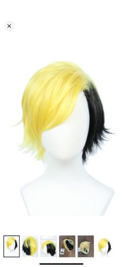 Adult size Short 2 Tone Layered Cosplay Halloween Costume wig
