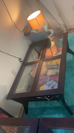 Glass Coffee Table and Two End Tables(MUST PICK UP)