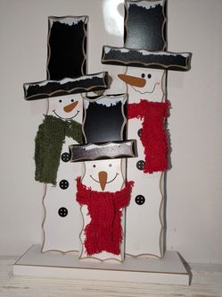 Wooden Snowman Christmas  Winter Decor