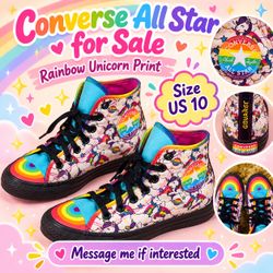 Converse All Star Rainbow Unicorn High-Tops — US Size