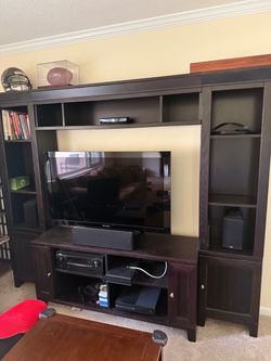 Solid Wood TV Stand & Entertainment System