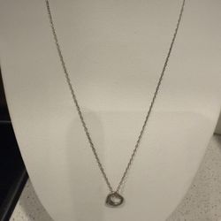 Sterling 925 heart pendant slider 16 inch chain 