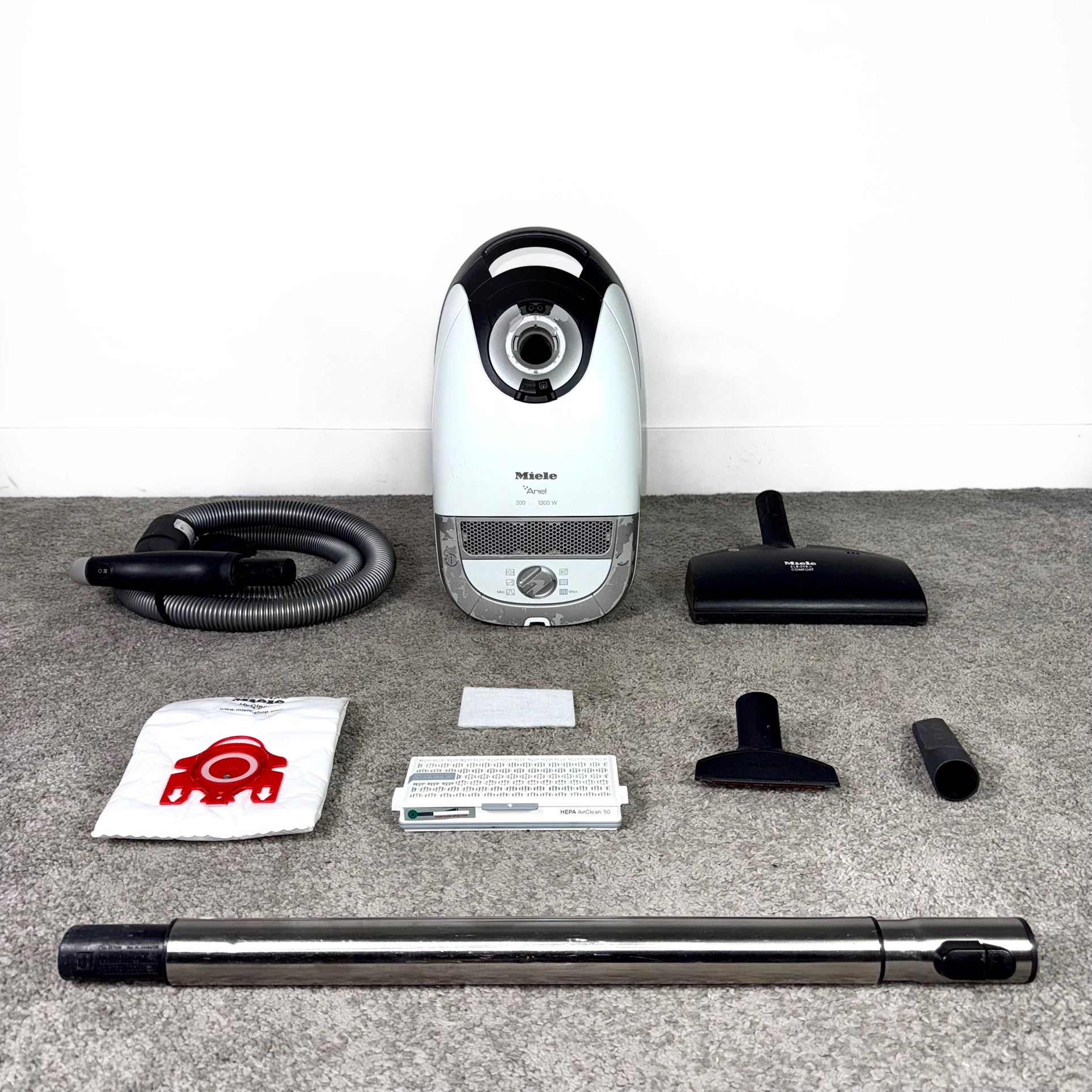 Miele Ariel Canister Vacuum Cleaner w/ attachments