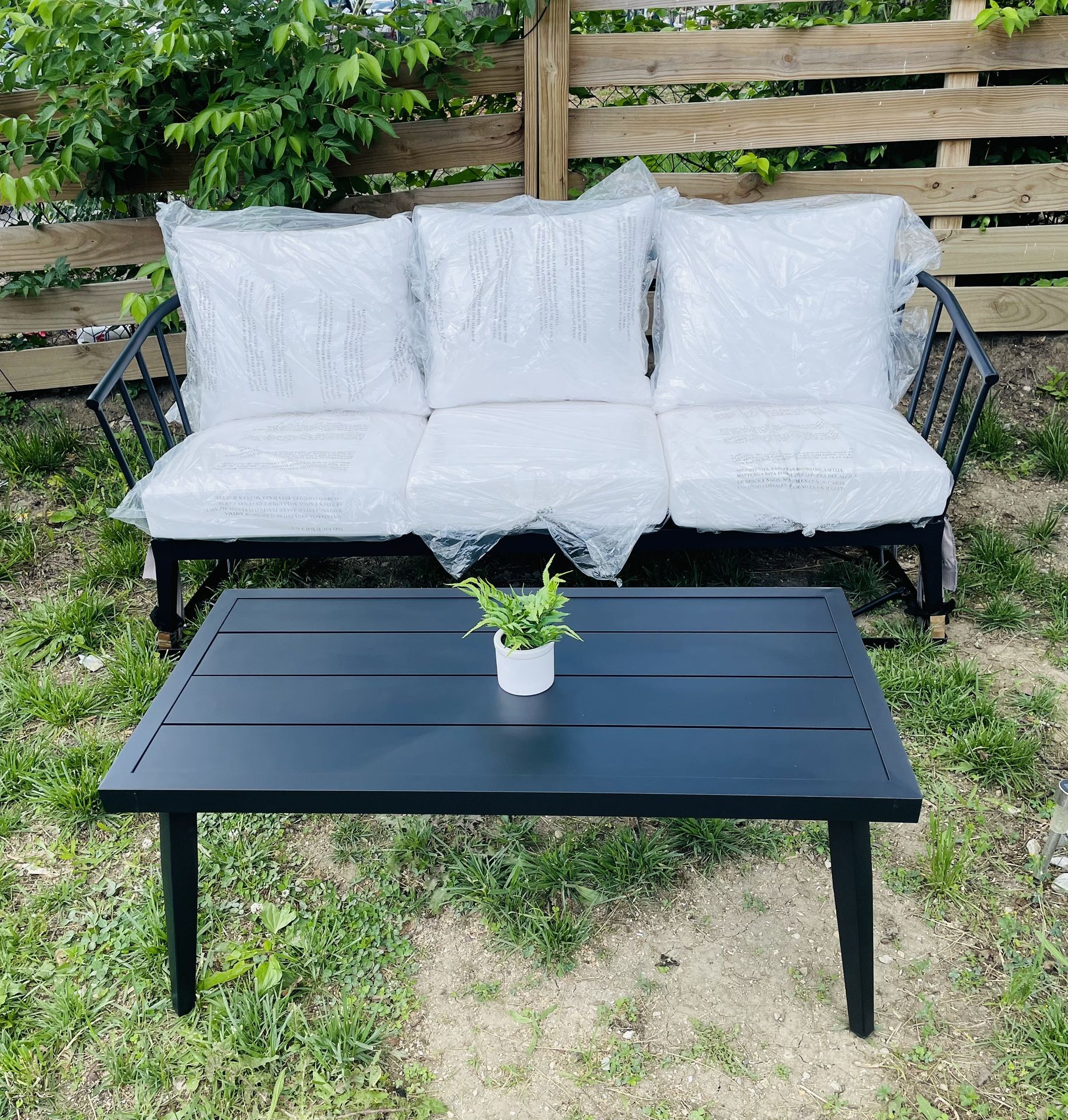 Outdoor Sofa & Coffee Table