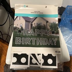 Yard sign “Happy Birthday”