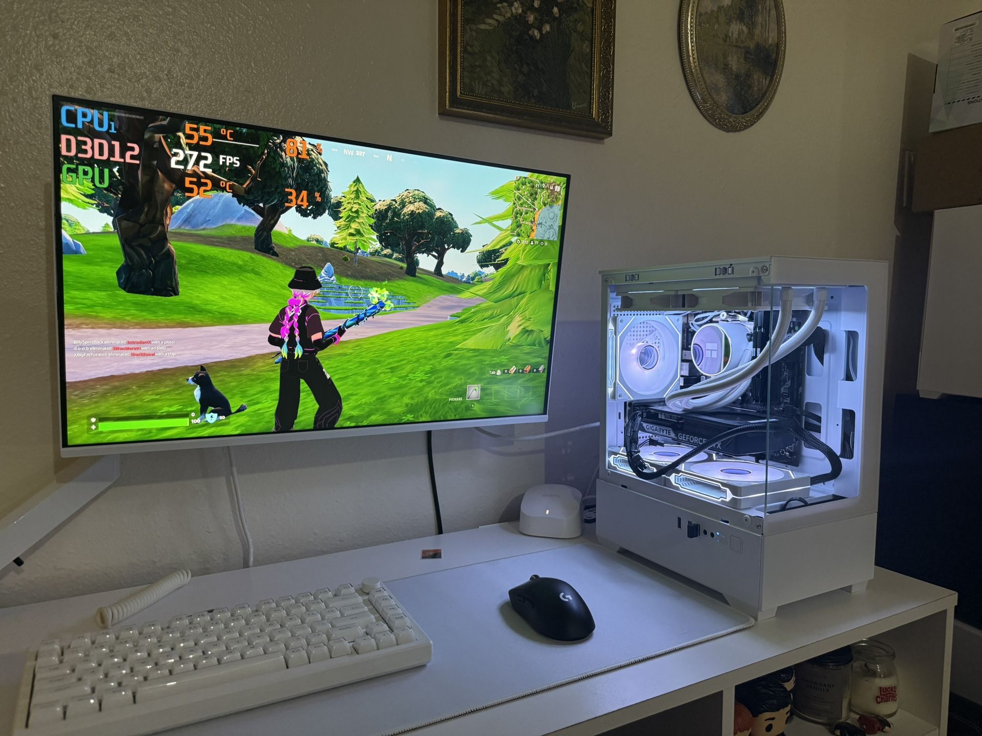 White Gaming Pc Computer Desktop RTX 5060 / Ryzen 5 5500