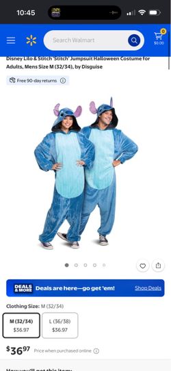 NEW! Disney Stitch Deluxe Adult Costume Size M