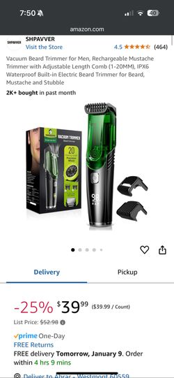 Vacuum Beard Trimmer - New