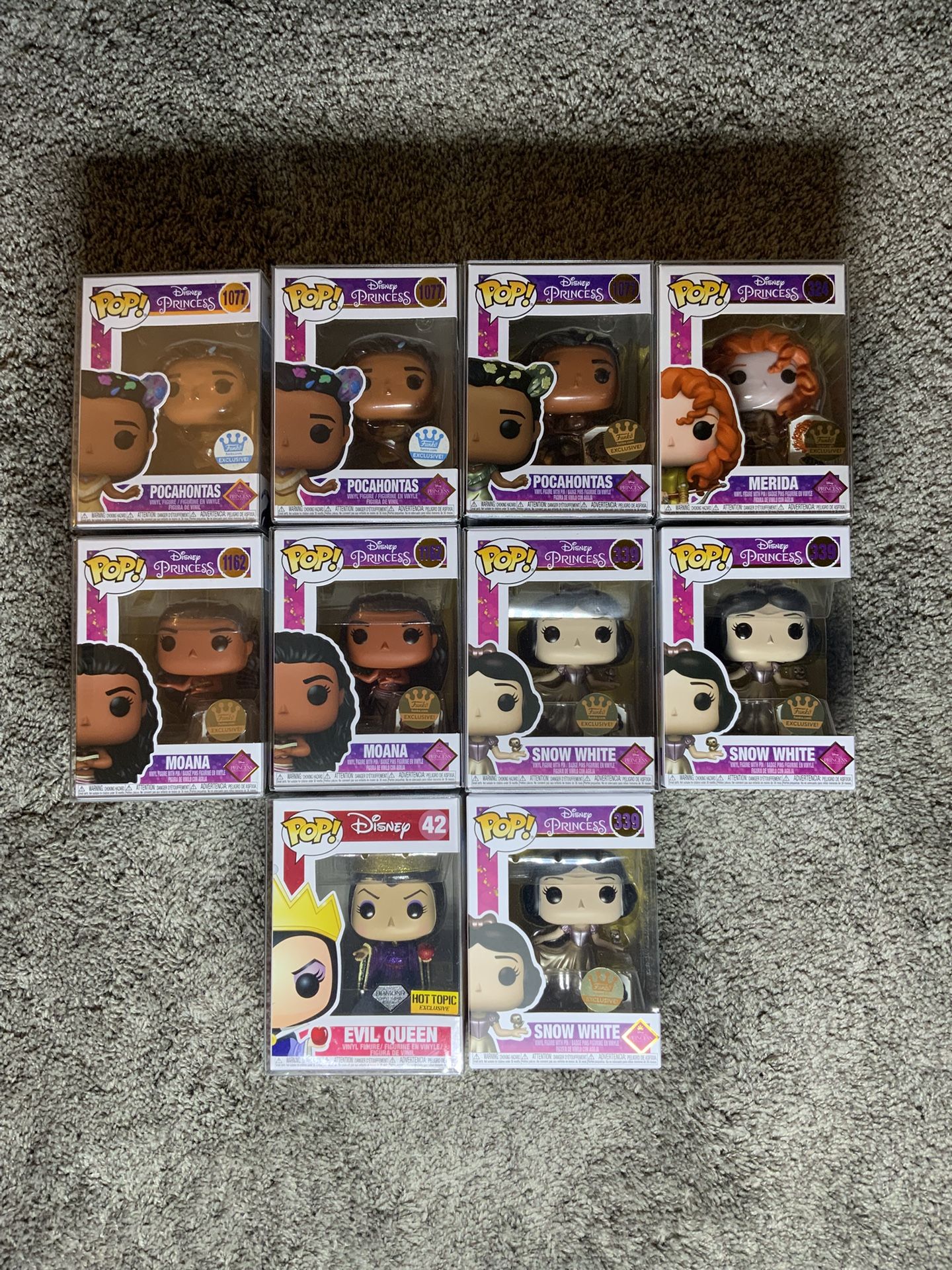 Disney Princess Funko Pop Lot