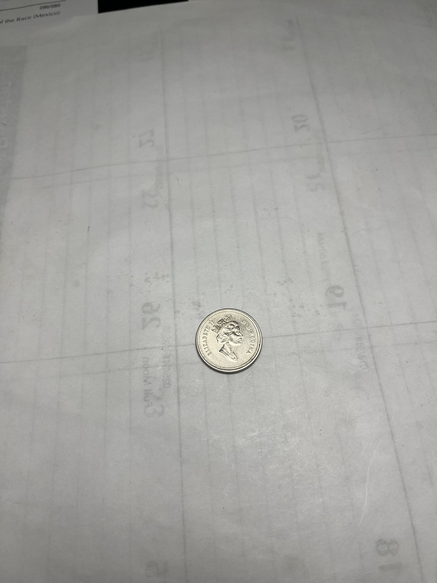 Canadian 5 Cent Coin W/ Beaver On Reverse