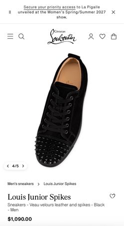 Christian Louboutin Men's Louis Junior Spikes Sneakers