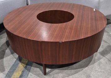 Modern Mahogany Circular Coffee Table