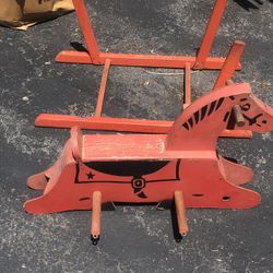 Rocking Horse - Vintage Wooden Hobby Horse, 1950s. The Wonder Horse 