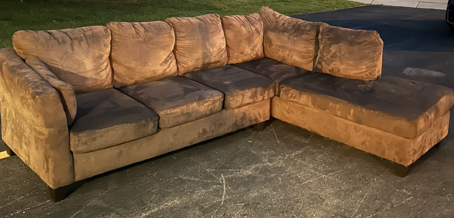 Brown Sectional Couch Set
