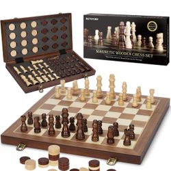 Magnetic Chess & Checkers Set