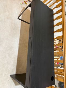 Black Computer Desk with Storage