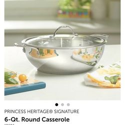 Princess house 6 quarts casserole