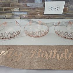 Tiara De Cumpleaños Y Banda.