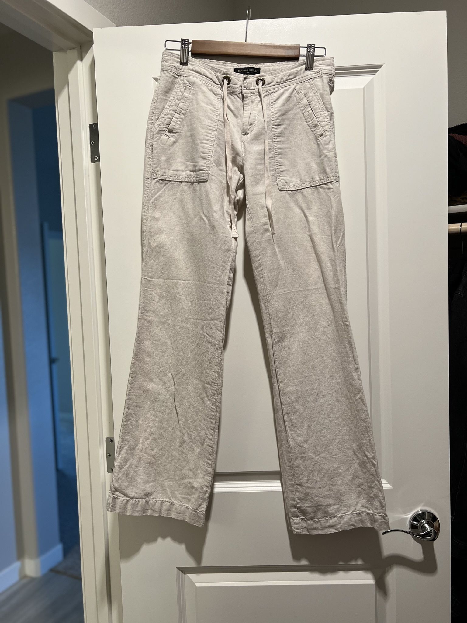 Banana Republic Beige Linen Pants