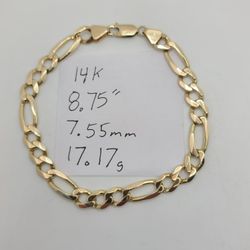 14k Gold Figaro Bracelet