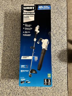 Hart heavy duty Grass Edge trimmer  and 600 CFM blower with a battery and charge 