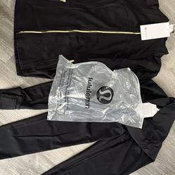 Lululemon Jacket And Leggings Set Black Size 12