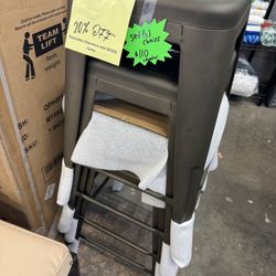 Set Of 4 Counter Metal Stools New Bronze 
