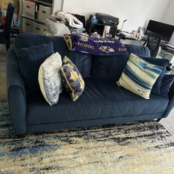 Blue Velvet Couch 