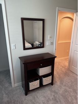 Entryway table + mirror