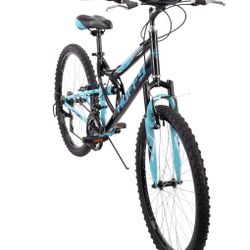 Huffy 26" Trail Runner Mountain Bike, Fits Riders 5'0"+, Black/Teal, Adult, Women's