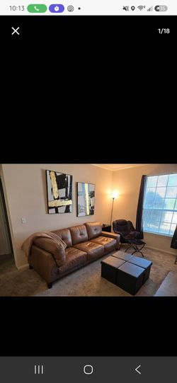 Brown Leather Couch