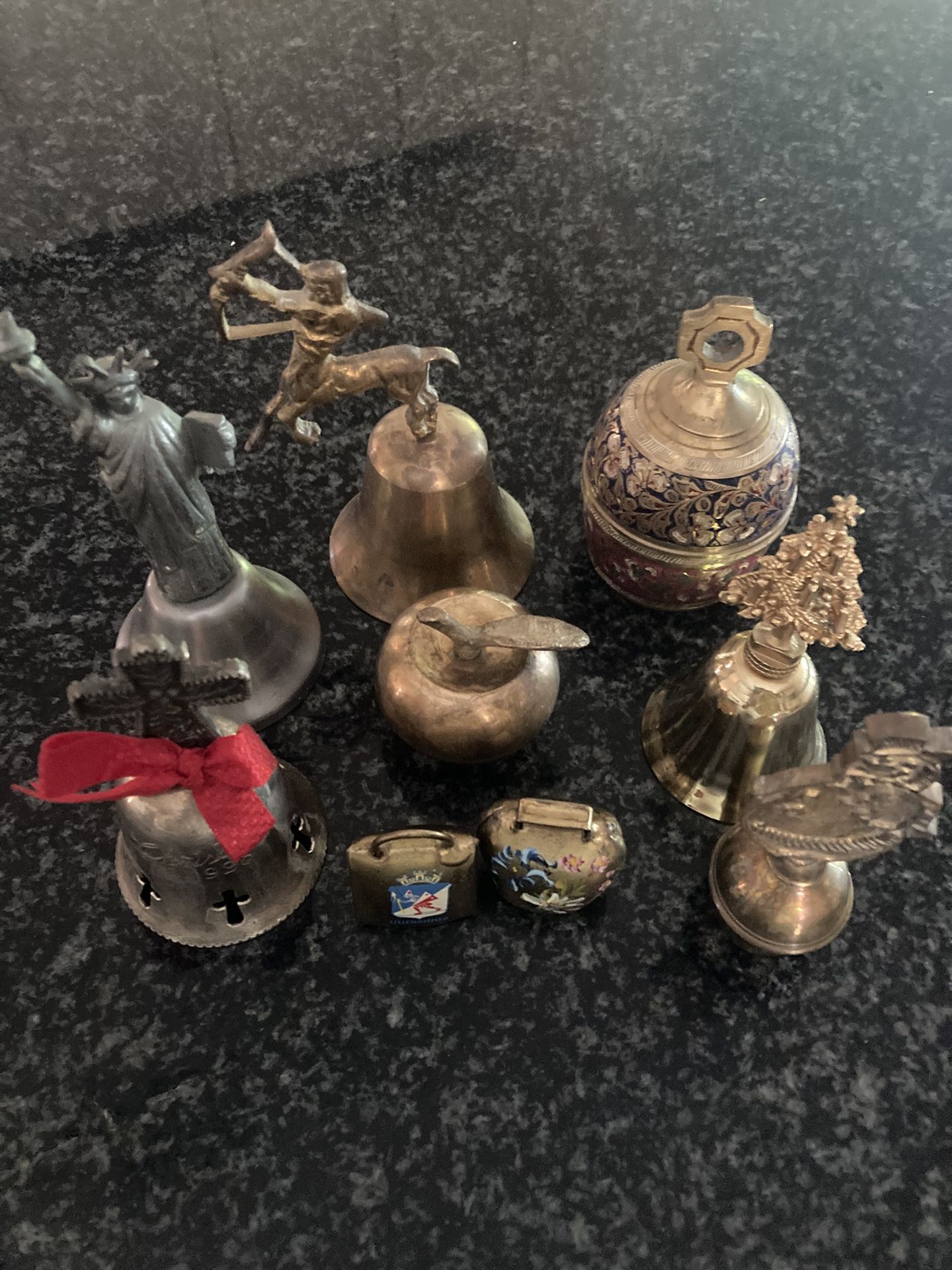 Assorted Vintage Brass & Pewter Bells
