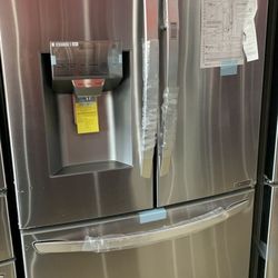 LG - 29.7 Cu. Ft. French Door-in-Door Refrigerator - Stainless steel