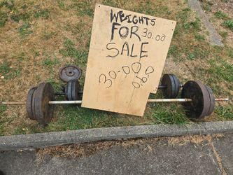 About 300 lb of cast iron weight