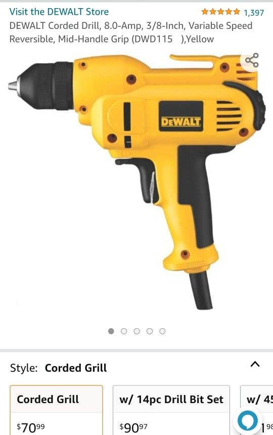 Dewalt Corded Drill